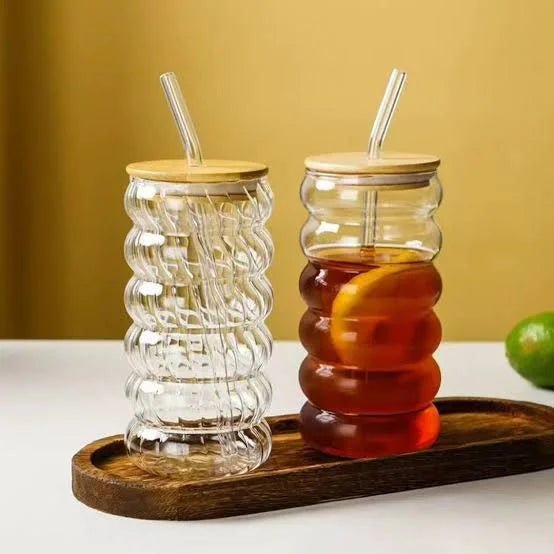 Aesthetic Pinterest Mug With Wooden Lid & Straw - Coffee Beat