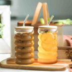 Aesthetic Pinterest Mug With Wooden Lid & Straw - Coffee Beat