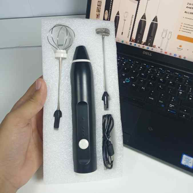 2 In 1 Rechargeable Coffee Beater And Egg Beater
