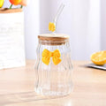 Aesthetic Bow Pinterest Glass Mug With Wooden Lid